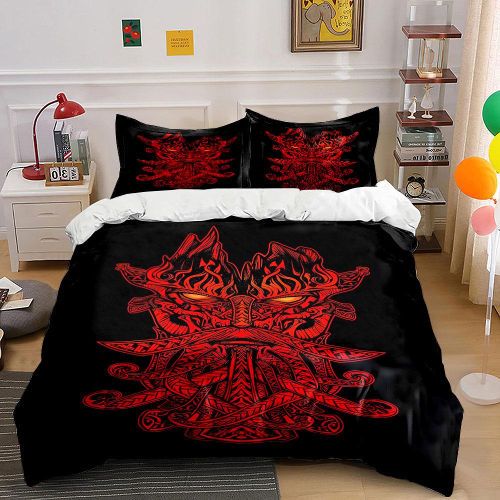 

Fiery red tribal design. Bedding sets Duvet cover sets Duvet covers Pillowcases(1 * Duvet Cover 2 * Pillowcases, without duvet insert) 135x200cm