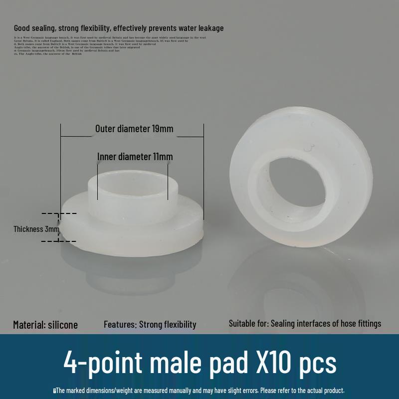 Silicone Rubber Gasket for Water Heater Inlet Pipe: Flat Washer & Corrugated Pad
