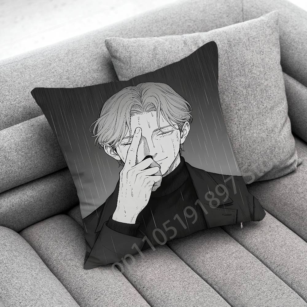 Manga Johan Liebert M-Monster Throw Pillow Case For 50x50cm 30x30cm 55x55cm 45x45cm 40x40cm Square Bed Pillowcase Cover