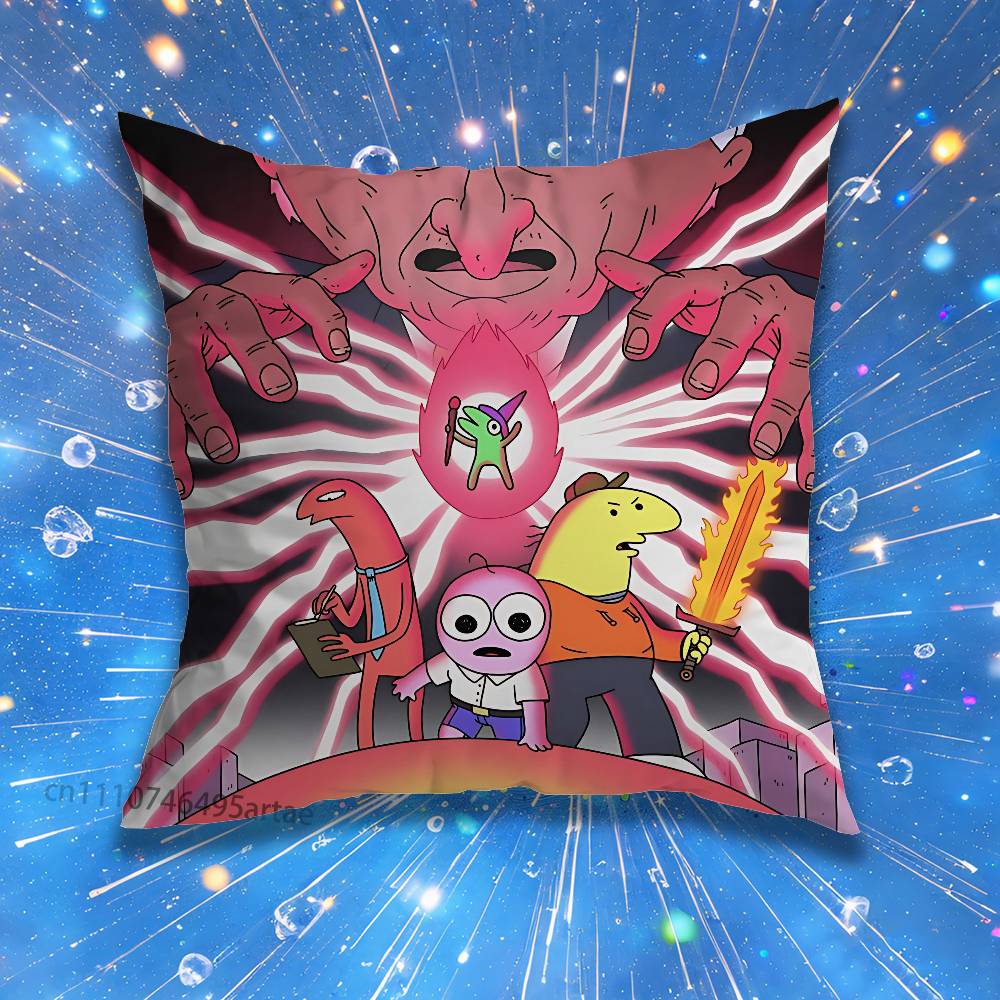 SSmiling FFriends Custom Pillow for Sofa Seat Chair DecorativeModern Home Decor Print Throw Cushion