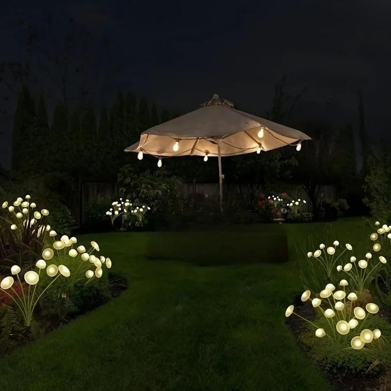 Solar Garden Lights Dual Mode LED Solar Mushroom Light Waterproof Decor Yard Patio Pathway Jellyfish For Outdoor Garden Ambiance