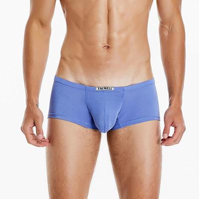 Herren Niedrig sitzende einfarbige Boxer Briefs Komfort Atmungsaktiv Enganliegende Unterhose Lässig Minimalistisch Slim-Fit Boxershorts