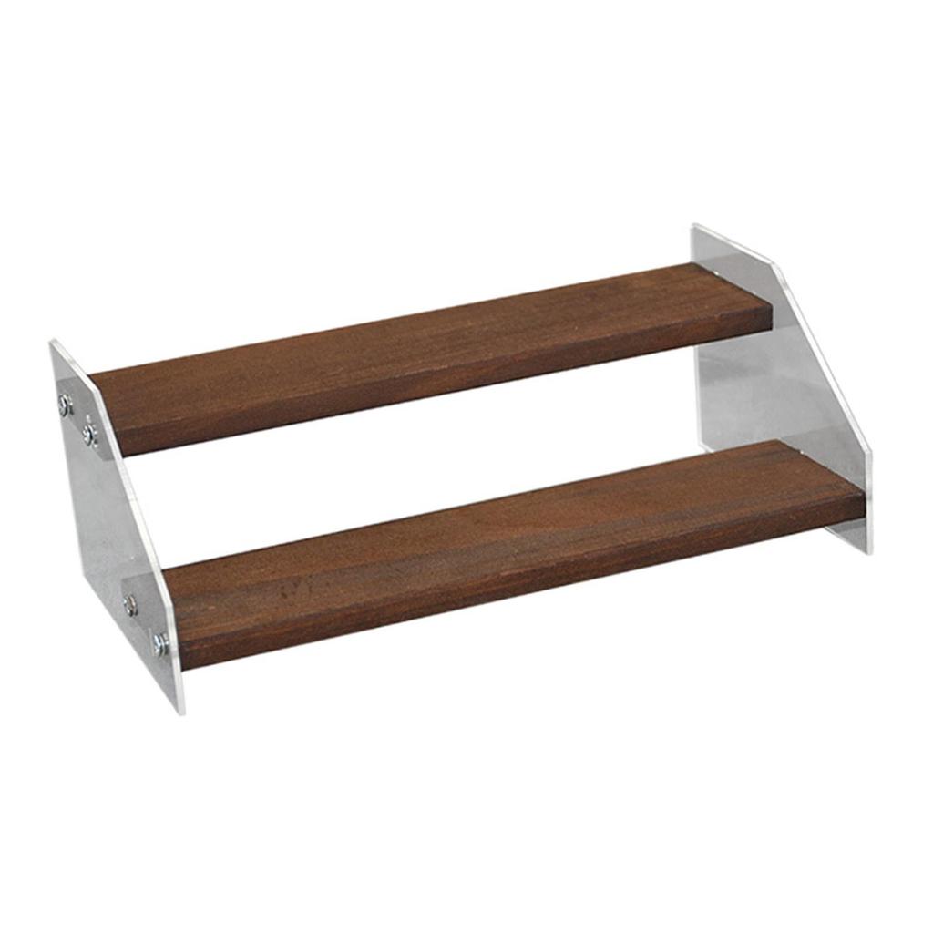 Elegant Wooden Display Rack for Organizing Dessert Jewels and Action Figurines