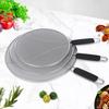 Grease Splatter Guard Stainless Steel Fine Mesh Screen with Easy-Grip Handles Blocks Oil Stains Splash Resistant Cooking Tool
