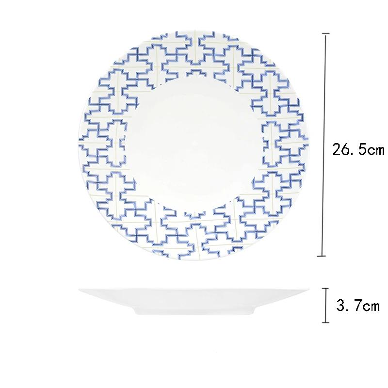 Keramikteller im Retro-Palaststil, kreativer runder Steak-Dessertteller, Luxushotel, exquisite Speiseteller, Haushaltsgeschirr