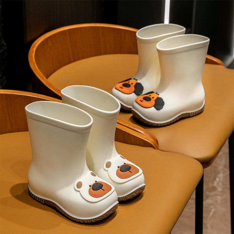 Gummistiefel für Jungen mit Cartoon-Motiven, wasserdicht, mittelhoch, Wasserschuhe für Mädchen