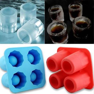 Lot de 4 moules à glaçons pour verres à liqueur