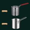 304 Stainless Deep Fryers Pot Universal With Strainer Fryer Kitchen Cooking Pot Saving Mesh Fry Pot