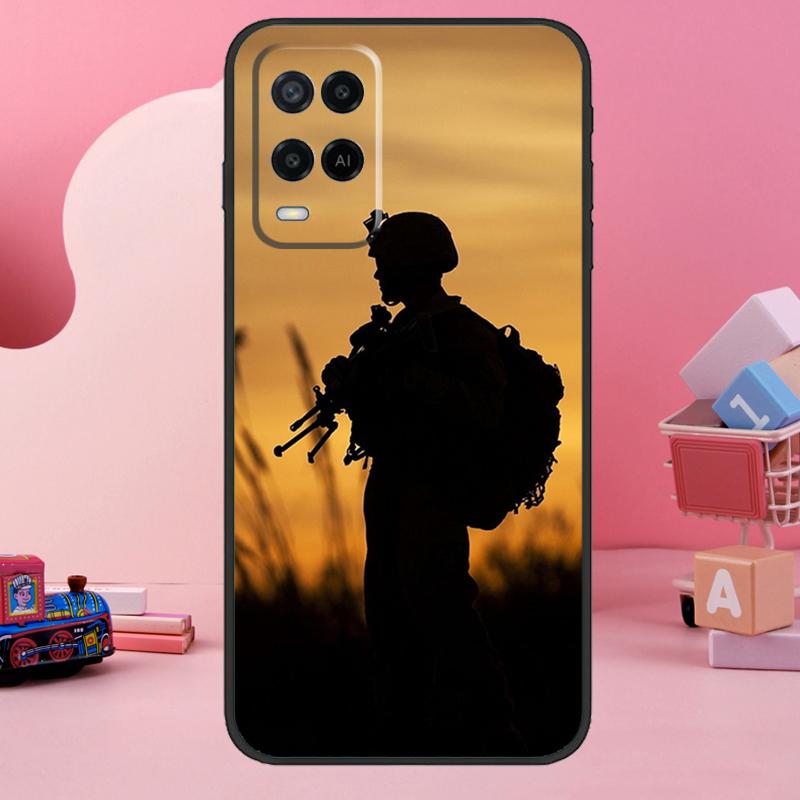 Camo military Army Case For Oppo A5 Pro A15 A17 A57 A77 A18 A38 A58 A78 A98 A94 A74 A54 A16 A76 A96 A40 A60 A80