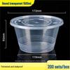 Ronghe 1500ml Disposable Round Plastic Takeaway Bowls (200 Count)