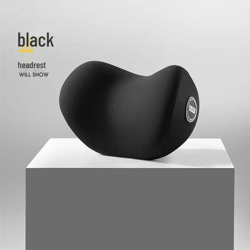 Car Seat Lumbar Support and Headrest Pillow Set Mystery Black
