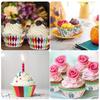 AD23-Cupcake Cases 600 Pieces Cake Paper Wrapper 6 Styles Baking Cup For Muffin Dessert Wedding Party Birthday