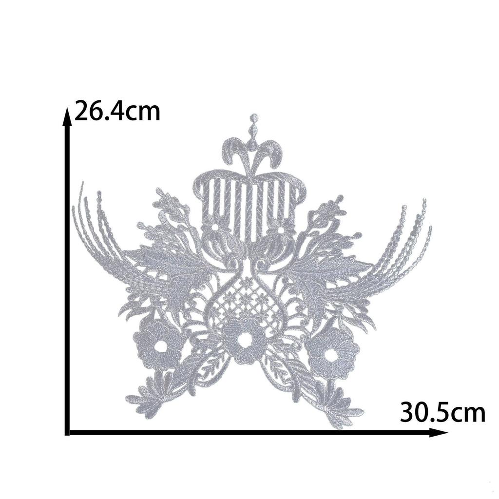 Honeysuckle Pattern Embroidery Ancient Costume Performance National Costume Decal Dress Patch Hot Stamping Decoration Diy Handmade Accessories