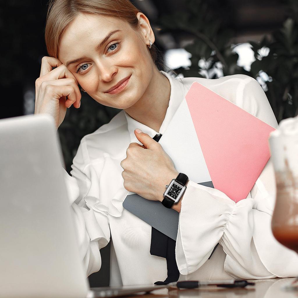 Women's Watch Leather Strap Simple Antique Square Analog Waterproof Leather Belt Casual Business Fashion Watch - Birthday Christmas Valentine's Day