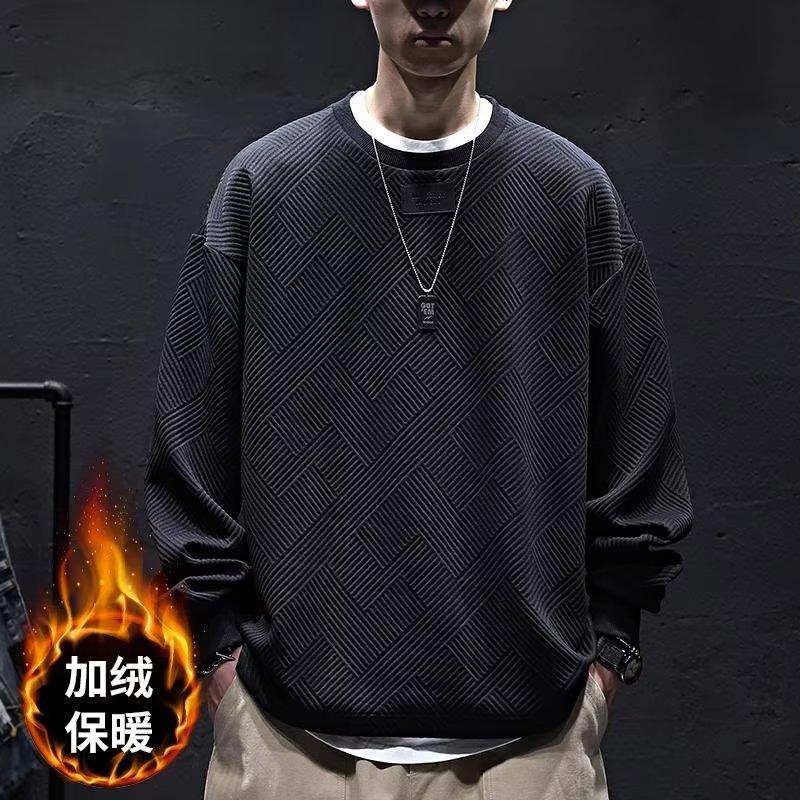 Soft High Quality Fabric Wrinkle Resistant Boys Street Sports Casual Padded Warm Loose Fashion Trend Cozy Tops