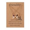 2023 Purple Diamond White Diamond Butterfly Necklace Set of 2 Gold Double Chain Deluxe Gift Accessories Girls Cute Magnetic Couple Wedding Necklace