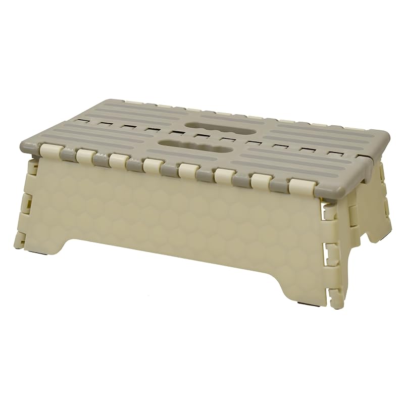 Park Lane Folding Step Stool 13cm Ivory Width 39.5 x Depth 24 x Height 13cm K-10970IV Folding Chair