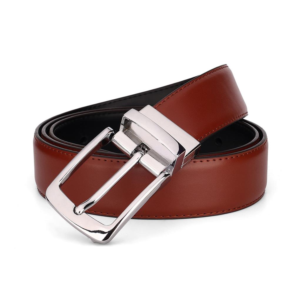 Double-Sided Use Men'S Belt Leather Pin Buckle Cowhide Belt High-End Business Versatile Casual Pants Belt Men