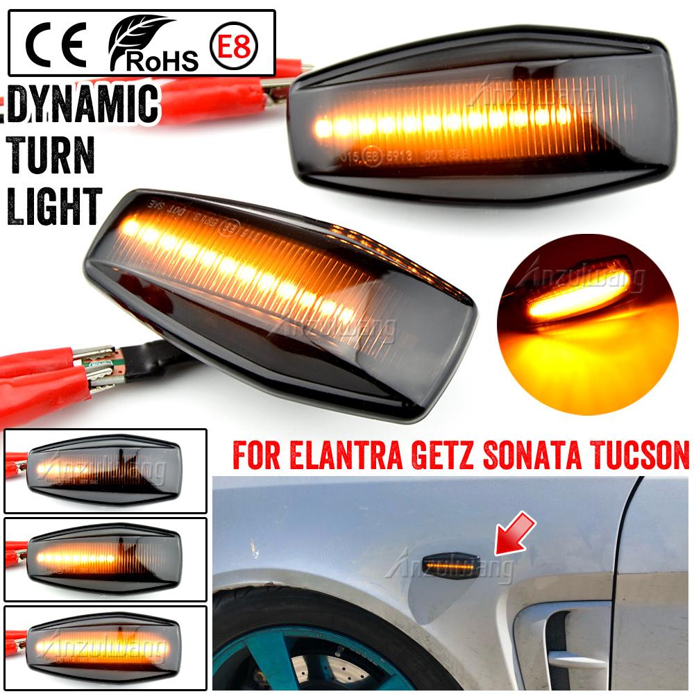 Dynamic Turn Signal LED Side Marker Light Flashing Indicator For Hyundai Elantra XD I10 Getz Sonata XG Tucson Terracan
