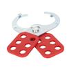 Lock Out Hasp 6 Holes Steel Industrial Security Lock Lockout Padlock Tag Out Hasp Red Silver