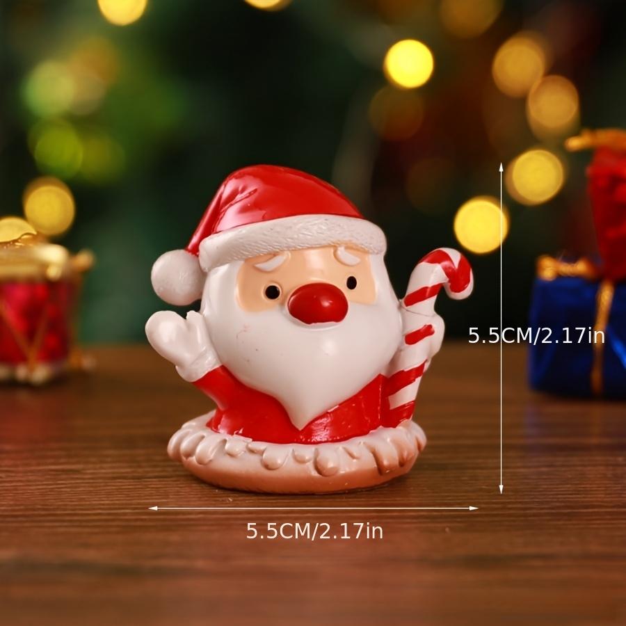 1pcMini Santa Claus Resin Ornaments Cute Christmas Tree Party Table Desktop Decoration Ornaments Gift