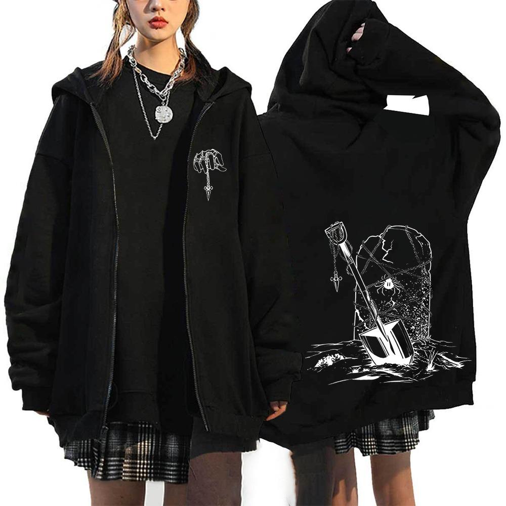 Anime Hunter X Hunter Mikiny na zip Cosplay Mashle Potisk Mikina Bunda Podzimní Streetwear Mikina s kapucí Pár Mikiny Unisex