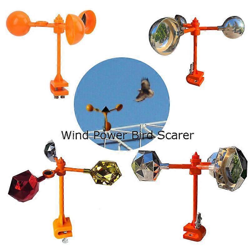 Wind Power Bird Scarer Drive Away Bird Device 360 Degree Crop Outdoors Bird Repeller