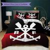 CR Flamengo Pattern Bedding Uilt Set Uilt Cover Pillowcase Home Decoration Birthday Gift (1 * Duvet Cover + 2 * Pillowcase Without Core)