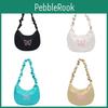 Trendy Street Style Pu Shoulder Bag For Women With Embroidery Crescent Shape