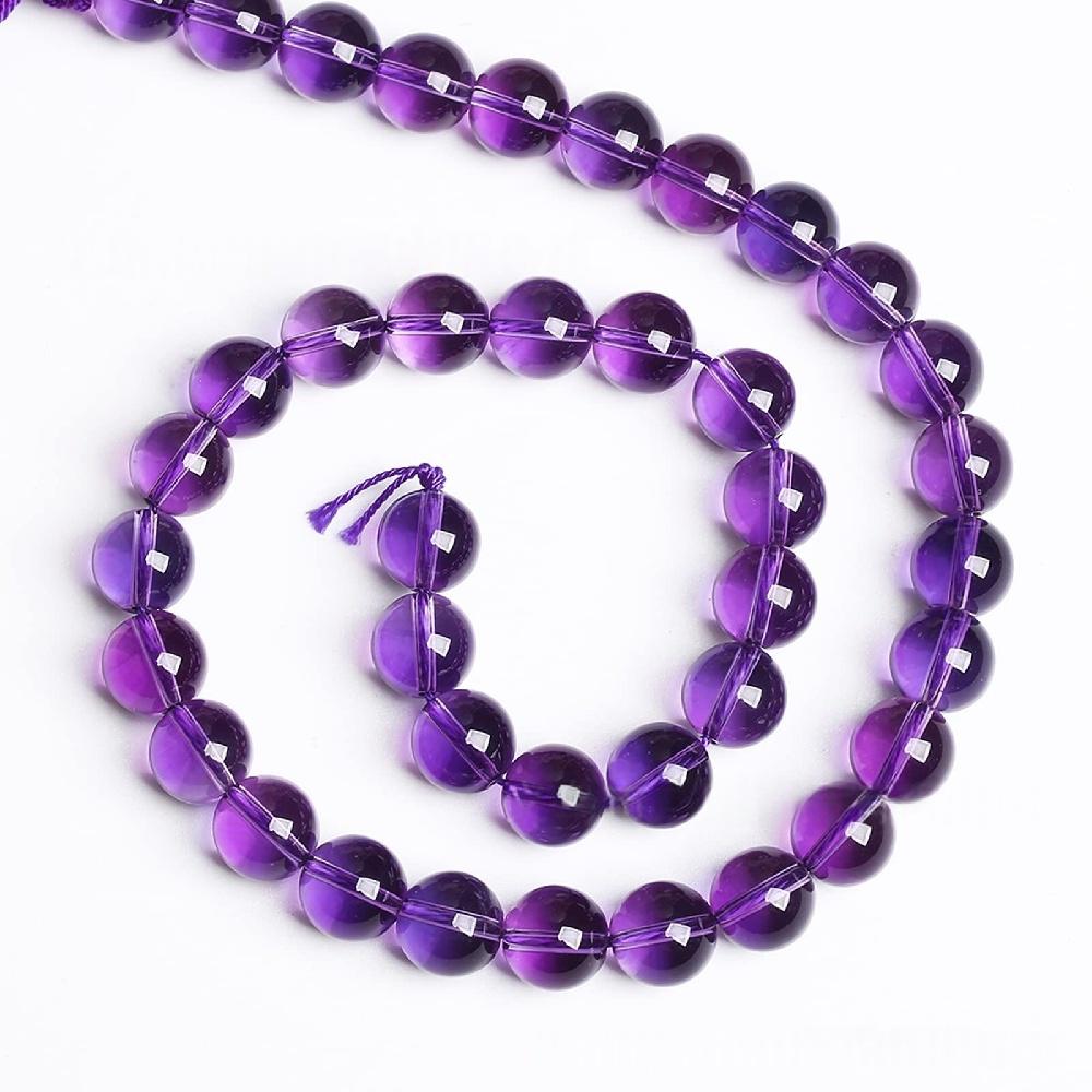 Violet Quartz Onyx Stone Beads 15"Strand Smooth Loose Spacer Beads 4/6/8/10/12mm for Jewelry Making DIY Bracelets Accessories