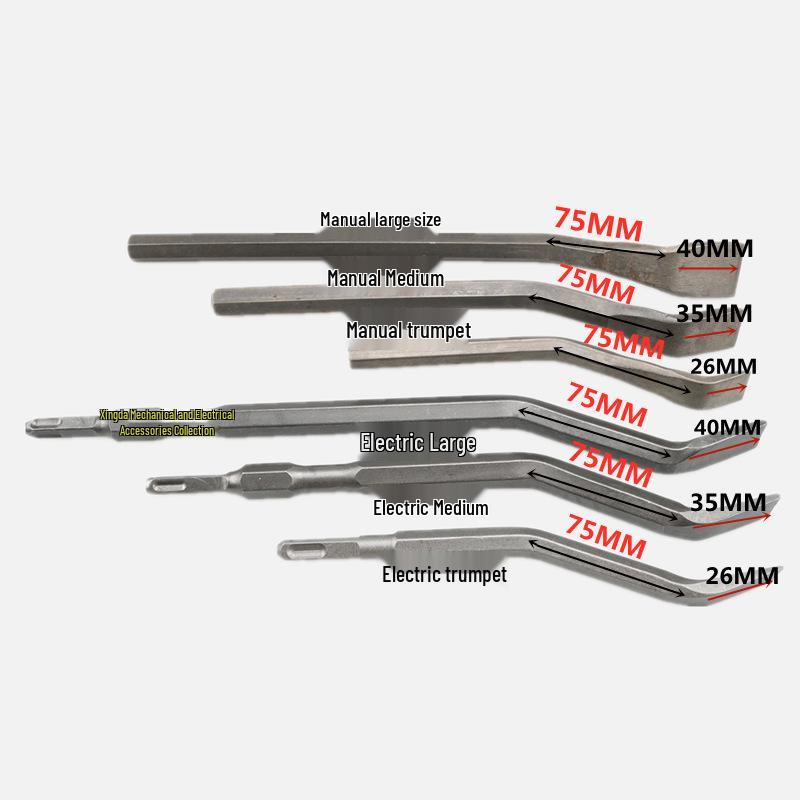 S-shaped Bent Head Flat Chisel for Electric Motor Coil Repair and Line Cleaning