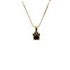 18K Gold-Plated Titanium Cat Paw Pendant Necklace with Colorful Zircon Hearts for Women