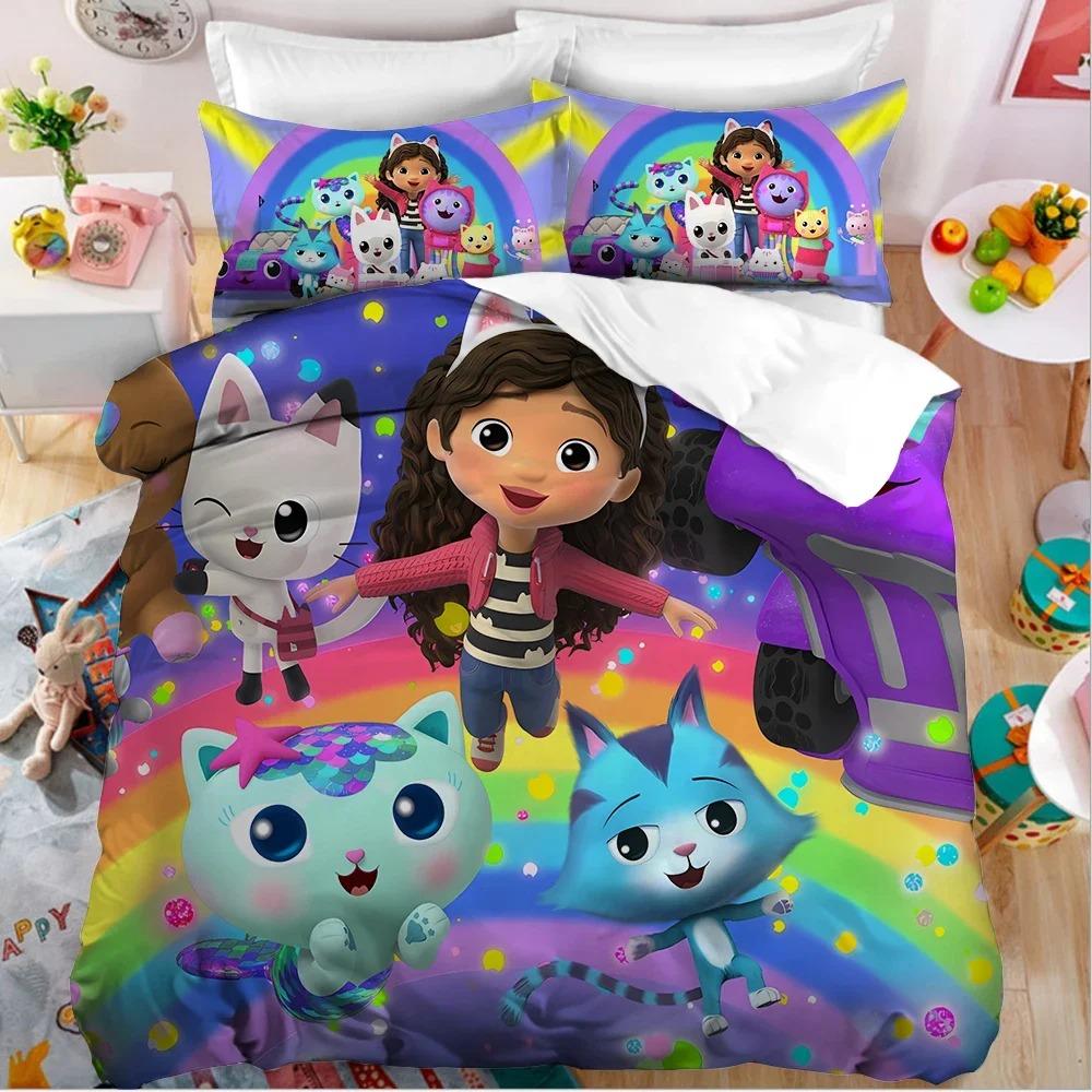 Set Biancheria da Letto Bambola Kawaii Gabby Copripiumino Morbido Con 1/2 Federe Per Bambini Adulti Copripiumino in Microfibra