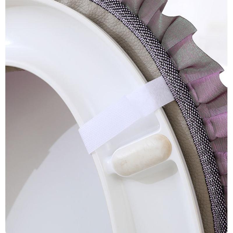 European Style Storage Water Tank Dust Cover Lace Toilet Set Easy To Install Clean Toilet Seat Cushion Non Shedding Seat Mat Beautiful Adorn Supplies