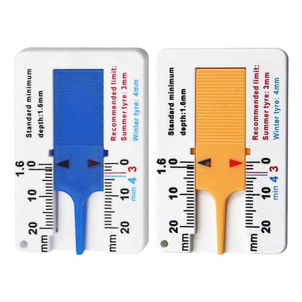 Tyre Depth Gauge 0-20 mm Tread Gauge Tool Portable Easy Reading Gauge Tire Tread Depth Accurate Measurement Tool for Motorcycles