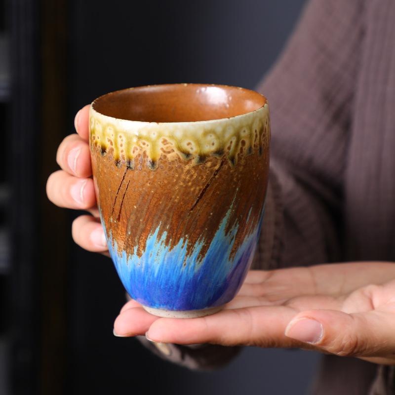 Furnace Brewing Tea Cup Small Teacup Coarse Pottery Tea Cup Creative Teacup Retro Master Cup Ceramic Single Cup
