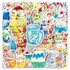 50 Adorable Summer Ice Cream & Fruit Juice Waterproof Stickers for Milk Tea Cups