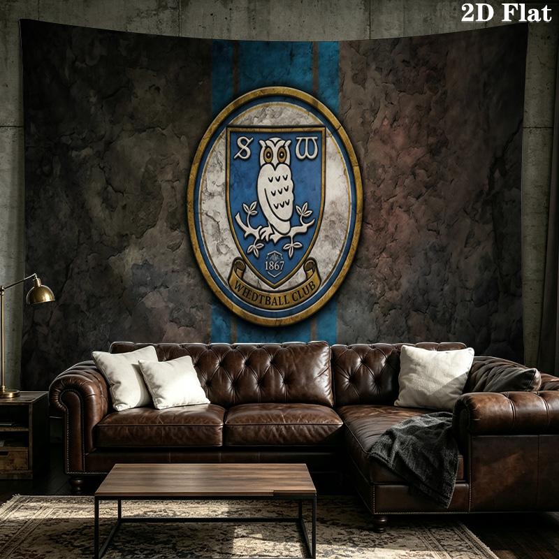 Custom Name Sheffield Wednesday Football Club Printed Tapestry – Wall Hanging for Bedrooms, Dorms, and Home Decor