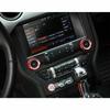 For 2015-20 Ford Mustang Air Condition Knob Switch Button Trim Cover Ring Red,2X