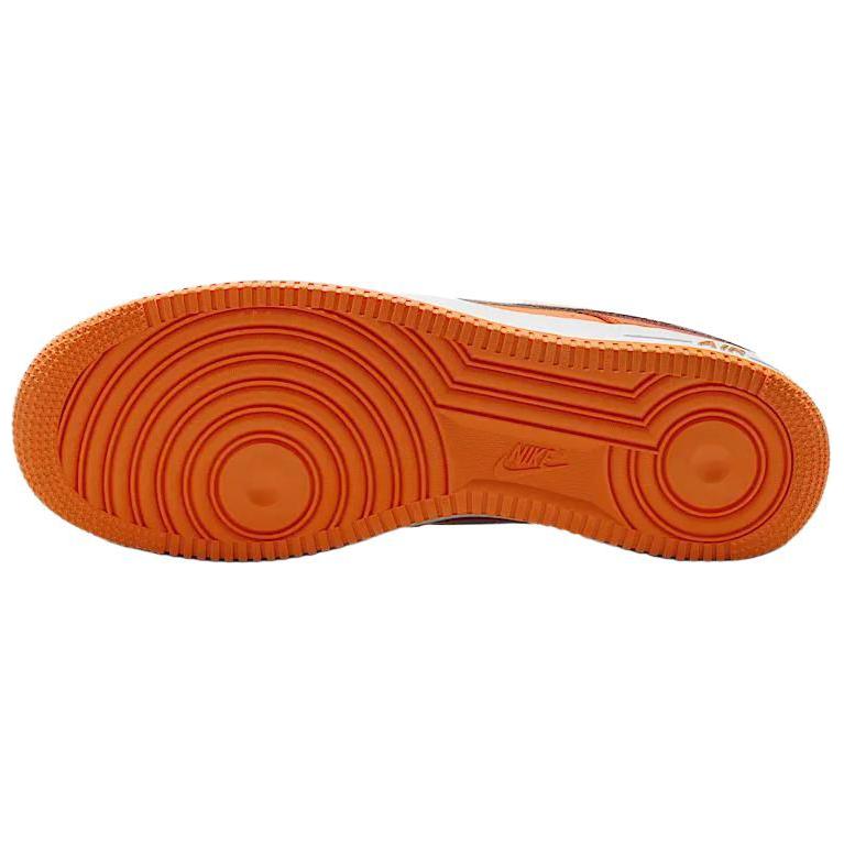 Nike Air Force 1 Low '07 Orange White Patent Sneakers HV9405-800