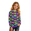 Children's Halloween Print Long Sleeve Neck T-Shirt for Boys Girls