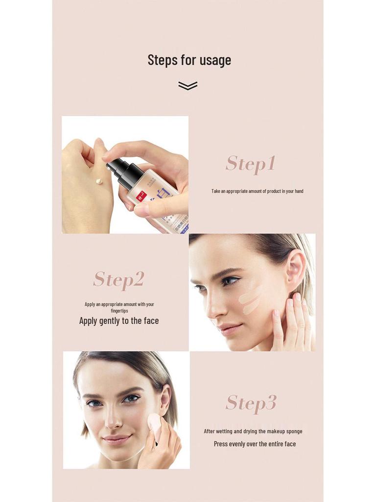 Special One 3-in-1 Whitening Sunscreen Foundation & Concealer - Long-Lasting, Non-Transfer, Non-Fade