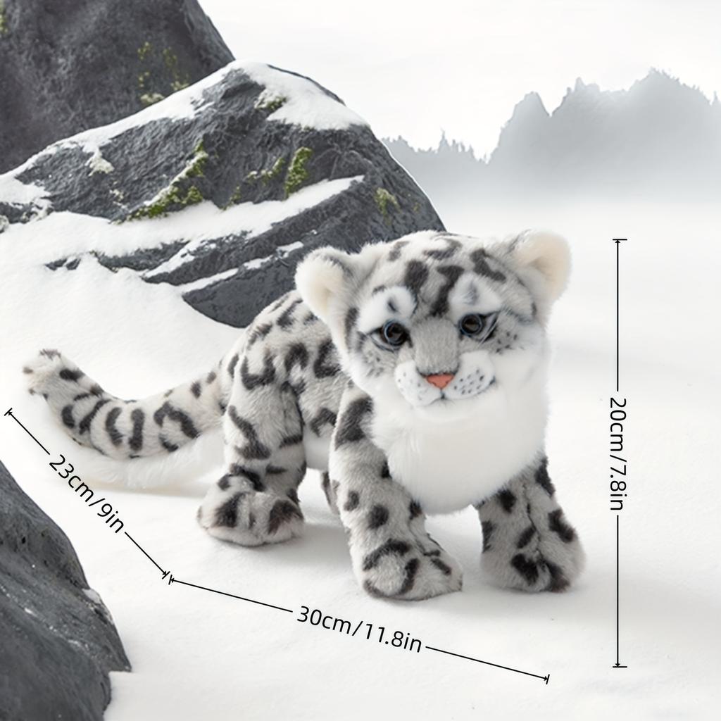 Miniso Realistic Snow Leopard Stuffed Animal Plush Toy Soft Plush Children s Gift Collection
