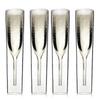 2/4/6 Pcs Double Wall Champagne Flutes Mouth-Blown Reusable Glass Best Gift For Parties Weddings Celebrations