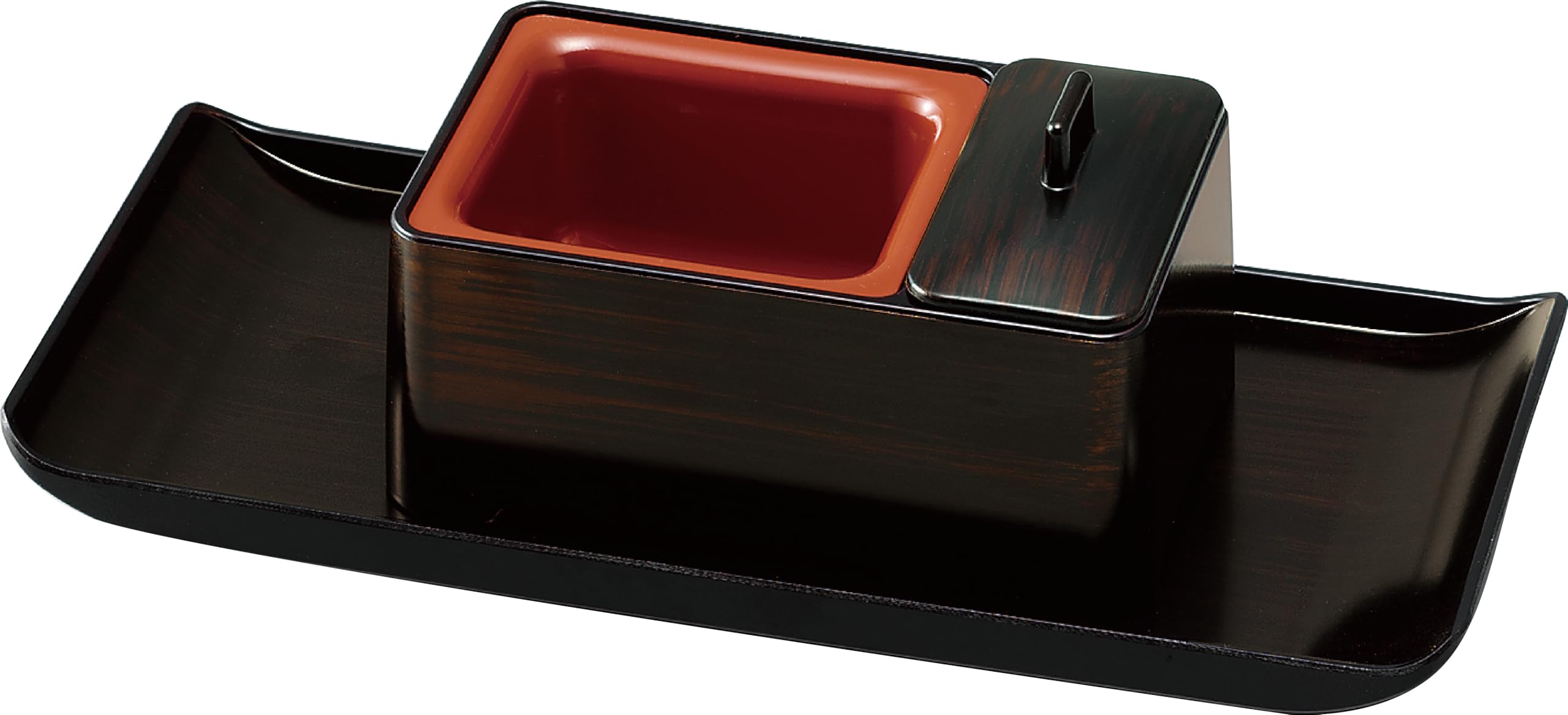 

Sunmany Jiai Incense Burner and Incense Tray Set, Wood Grain Color with Gold Edge, Authentic Sanmany Incense Burner with Tray, 5 Turns, Yamanaka