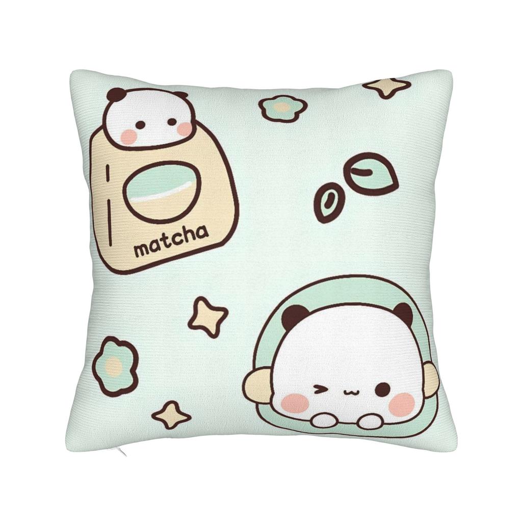 I Love You Bear and Panda Bubu Dudu Bear Pillowcase Soft Fabric Cushion Cover Gift Pillow Case Cover Home Zipper Xcm