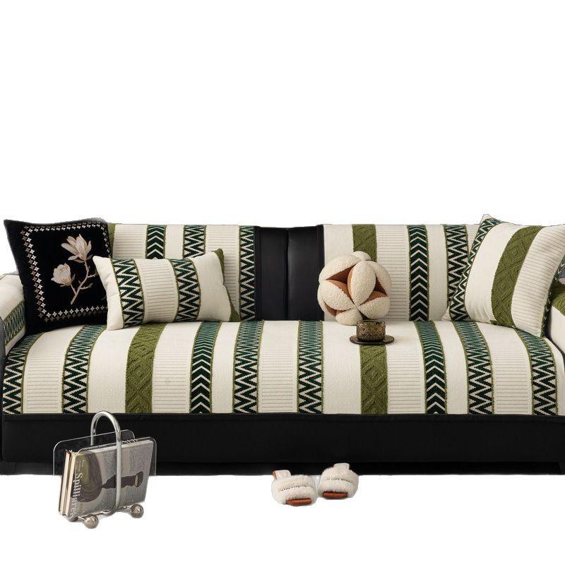 New Special-Shaped Leather Sofa Cushion, Straight Row Of One Piece, Simple High-End Seat Cushion, Non-Slip, Universal In All Seasons