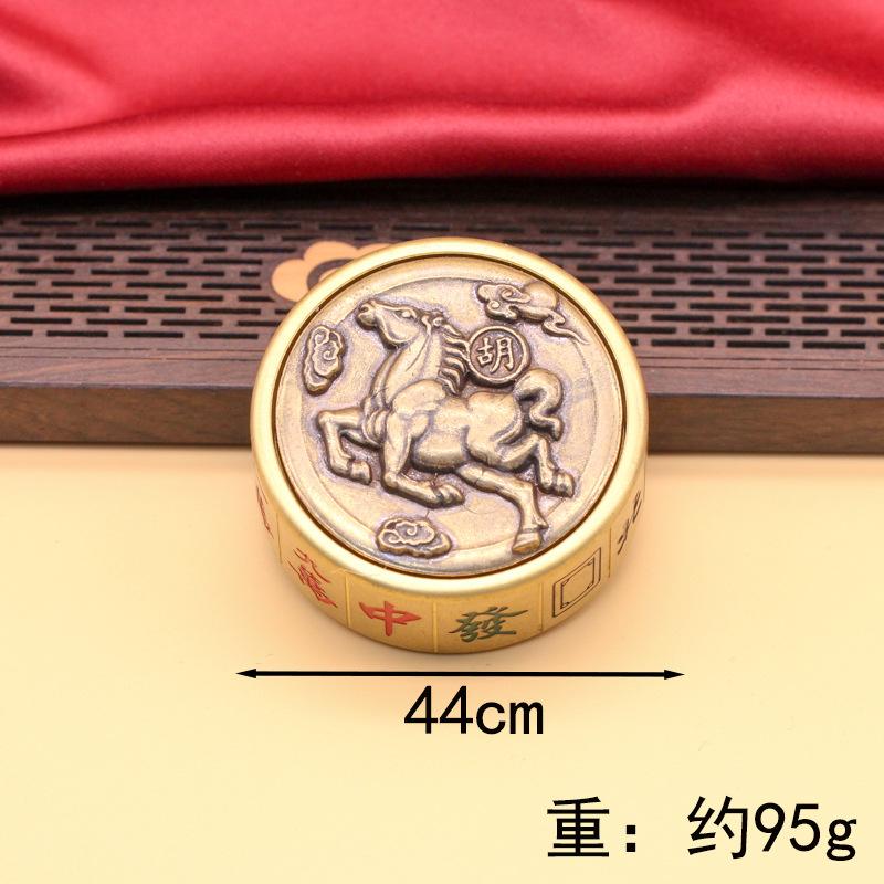 Popular brass rotating handle piece, six-sided rotating combination for attracting wealth and treasures, multi-sided rotating st