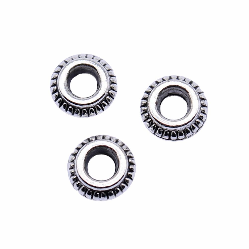 Multi Color Flower Edge Spacer Beads Metal Charms For Jewelry Making Accessories