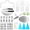 54Pcs Pack No Skid Proof Cake Turntable Baking Pastry Supplies Plastic Cake Decorating Kit